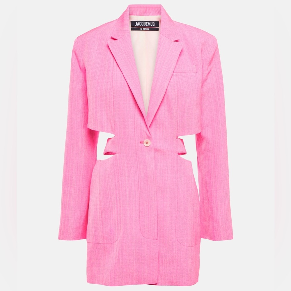 NWT JACQUEMUS La Robe Bari cutout linen minidress - Picture 2 of 11